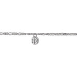 Chaîne de cheville en argent mailles 1 + 3 avec 3 pampilles ronds martelés - longueur 23cm + 2cm de rallonge ... Chaîne de cheville en argent mailles 1 + 3 avec 3 pampilles ronds martelés - longueur 23cm + 2cm de rallonge ...