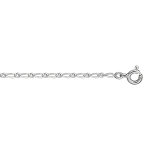 Chaîne de cheville en argent mailles 1 + 1 largeur 2mm et - longueur 23cm + 2cm de rallonge Chaîne de cheville en argent mailles 1 + 1 largeur 2mm et - longueur 23cm + 2cm de rallonge