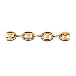 Chane de cheville en plaqu or maille grains de caf - longueur 25cm