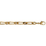Chaîne en plaqué or figaro maille 1 + 1 largeur 4mm et longueur 55cm Chaîne en plaqué or figaro maille 1 + 1 largeur 4mm et longueur 55cm