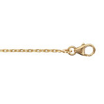 Chane en plaqu or maille forat largeur 1, 6mm et longueur 50cm