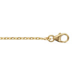 Chane en plaqu or maille forat largeur 1, 6mm et longueur 70cm