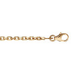 Chaîne en plaqué or maille forçat largeur 2, 3mm et longueur 55cm Chaîne en plaqué or maille forçat largeur 2, 3mm et longueur 55cm