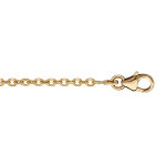 Chane en plaqu or maille forat largeur 2mm et longueur 40 cm