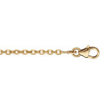 Chane en plaqu or maille forat largeur 2mm et longueur 45cm