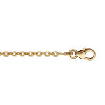 Chane en plaqu or maille forat largeur 2mm et longueur 50cm