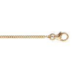 Chane en plaqu or maille serre largeur 1, 5mm et longueur 40cm