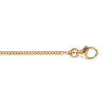 Chane en plaqu or maille serre largeur 1, 5mm et longueur 45cm