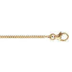 Chane en plaqu or maille serre largeur 1, 5mm et longueur 50cm