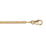 Chane en plaqu or maille serre largeur 2, 1mm et longueur 45cm