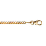 Chane en plaqu or maille serre largeur 2, 1mm et longueur 50cm