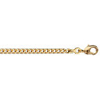 Chane en plaqu or maille serre largeur 2, 1mm et longueur 55cm
