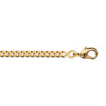 Chane en plaqu or maille serre largeur 2, 5mm et longueur 45cm