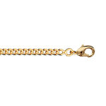 Chaîne en plaqué or maille serrée largeur 2, 5mm et longueur 60cm Chaîne en plaqué or maille serrée largeur 2, 5mm et longueur 60cm