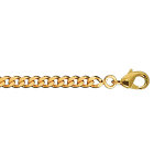 Chaîne en plaqué or maille serrée largeur 3, 2mm et longueur 55cm Chaîne en plaqué or maille serrée largeur 3, 2mm et longueur 55cm