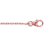 Chane en plaqu or rose maille forat largeur 1, 6mm et longueur 40cm