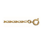 Chane de ventre en plaqu or mailles 1 + 1 - longueur 85cm