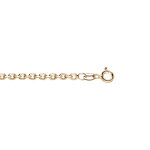 Chane en vermeil maille forcat 2, 7mm - 60cm