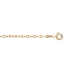 Chane en vermeil maille petit grain de caf - 40cm
