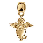 Charms coulissant en vermeil suspendu angelot