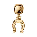 Charms coulissant en vermeil suspendu fer � cheval