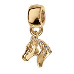 Charms coulissant en vermeil suspendu t�te de cheval