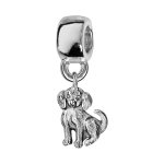 Charms thabora en argent rhodi chien suspendu