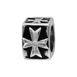Charms thabora grand mod�le pour homme en acier croix templier sur un cube