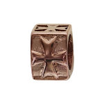 Charms thabora grand mod�le pour homme en acier et pvd marron croix sur templier cubique