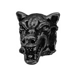 Charms thabora grand modèle pour homme en acier et pvd noir tête de loup Charms thabora grand modèle pour homme en acier et pvd noir tête de loup