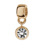 Charms thabora en plaqué or oxyde blanc serti clos suspendu Charms thabora en plaqué or oxyde blanc serti clos suspendu