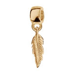Charms thabora en plaqué or plume suspendue Charms thabora en plaqué or plume suspendue