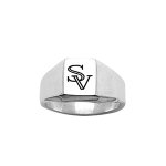 Chevalire en argent plateau carr 7x5mm