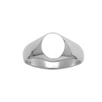 Chevalire en argent plateau ovale 10mm x 8mm