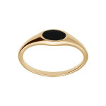 Chevalire femme plaqu or pav forme ovale avec onyx imitation vritable