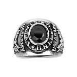 Chevali�re universitaire en acier patin� v�t�ran avec plateau oxyde noir