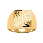 Chevalire en vermeil plateau carr diamant cisel en toile dans 2 angles