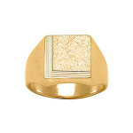 Chevalire en vermeil plateau carr diamant et stri sur 2 bords conscutifs