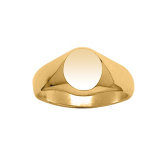 Chevalire en vermeil plateau ovale 10mm x 8mm