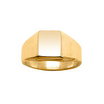 Chevalire en vermeil plateau rectangulaire 10mm x 8mm