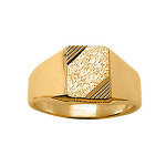 Chevalire en vermeil plateau rectangulaire 10mm x 8mm diamant et stri sur 2 angles