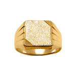 Chevalire en vermeil plateau rectangulaire 13mm x 10mm diamant et stri sur 2 angles et rainures sur ...