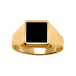 Chevalire en vermeil plateau rectangulaire 95mm x 95mm en onyx synthtique