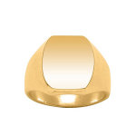 Chevalire en vermeil plateau tonneau 16mm x 14mm