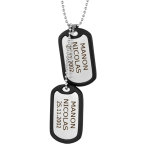 Collier en acier chaînes boules avec 2 plaque g. i. et leur amortisseur en caoutchouc - longueur 68cm ... Collier en acier chaînes boules avec 2 plaque g. i. et leur amortisseur en caoutchouc - longueur 68cm ...