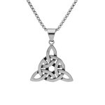 Collier en acier chane avec pendentif celtique 54 + 5cm