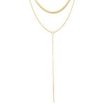 Collier en acier dor cravate (13cm) - 35 + 5. 5cm
