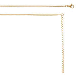 Collier en acier dor sautoir ou chane de ventre maille gourmette - 65. 5 + 20. 5cm