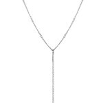 Collier en acier forme cravate - 38 + 5cm