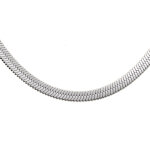 Collier acier maille miroir 4mm r�glable 40 � 43cm